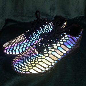 Adidas ZX Flux Xeno Black Reflective Mens Size 9.5